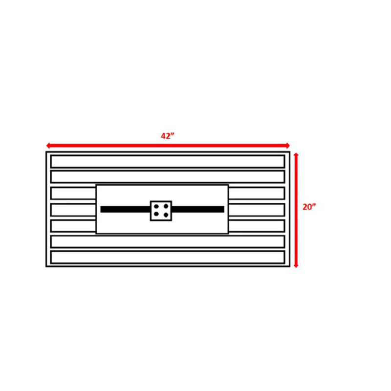 Table de foyer d'extérieur en acier au propane / gaz naturel avec couvercle, H 25 po x l 42 po x P 20 po, Noir