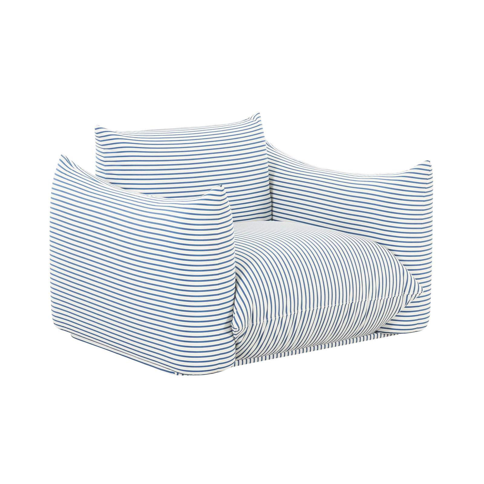  Patio Chair, Blue/White