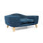 Lit pour chien de style Mid-Century moderne avec un abat-jour bleu marine, avec coussin et pieds en bois de bouleau sécurisés, stable à assembler