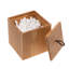 Petit contenant de rangement pour salle de bain en bambou 