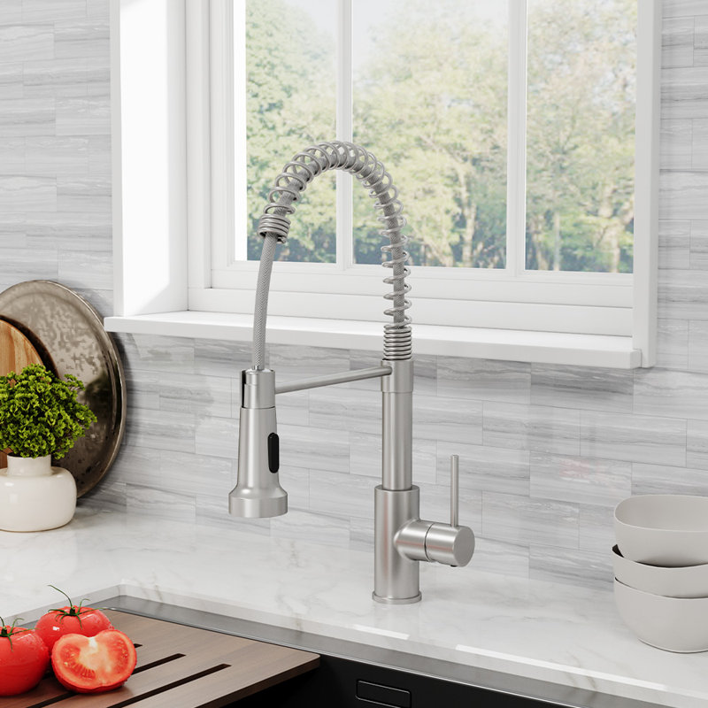 Belfry Kitchen Ailsa Kitchen Faucet, Brushed Nickel