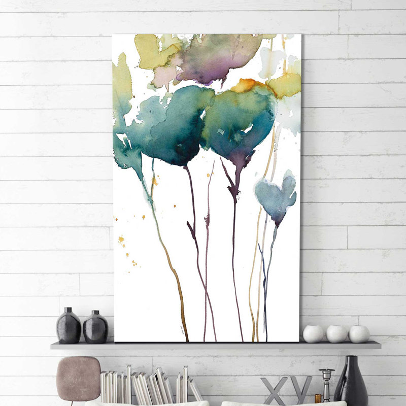 Wildflower Grace I - Reproduction d'art sur toile tendue, H 48 po x l 24 po x P 1,5 po