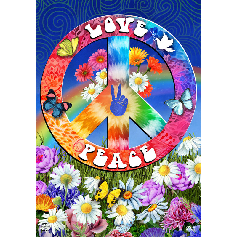 Peace and Love Garden - drapeau