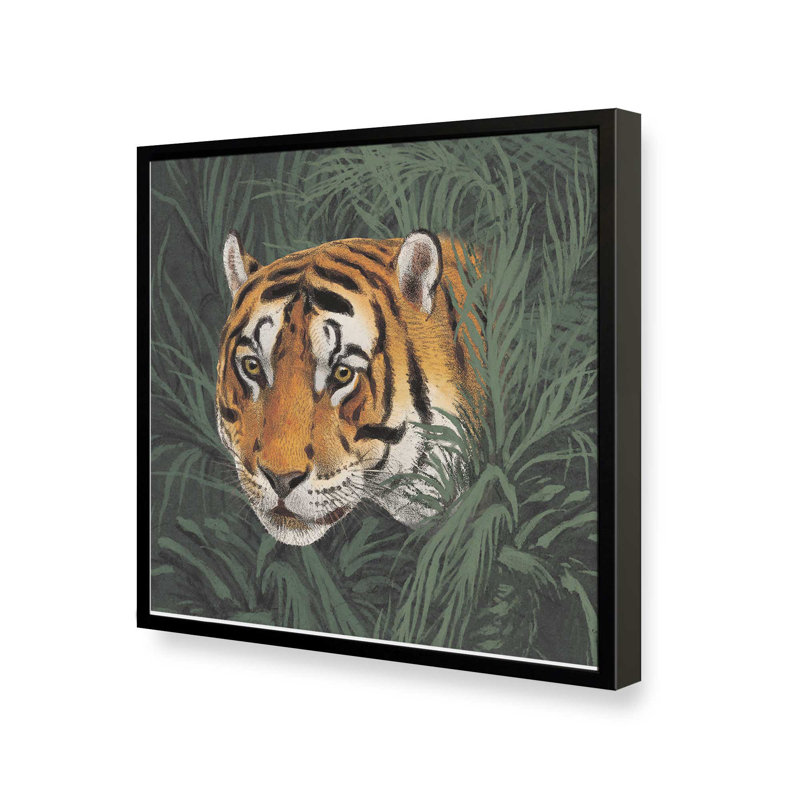«Jungle Cat Bust II» par Wild Apple Portfolio, reproduction d'art, H 12 po x l 12 po, Noir