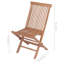 Chaise d'appoint de patio pliante en teck