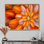 Fleur fractale orange massif - art mural floral