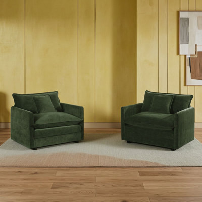 Upholstered Accent Armchair Set