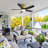42 Inch Flush Mount Ceiling Fans With Led Light 22W And Remote Control 5 Abs Fan Blades For Bedroom Patio-1245027659-1245027637