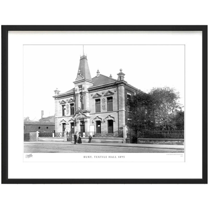 Bury, Textile Hall 1895 by Francis Frith - Single Picture Frame Print, 28cm H x 36cm W x 2.3cm D