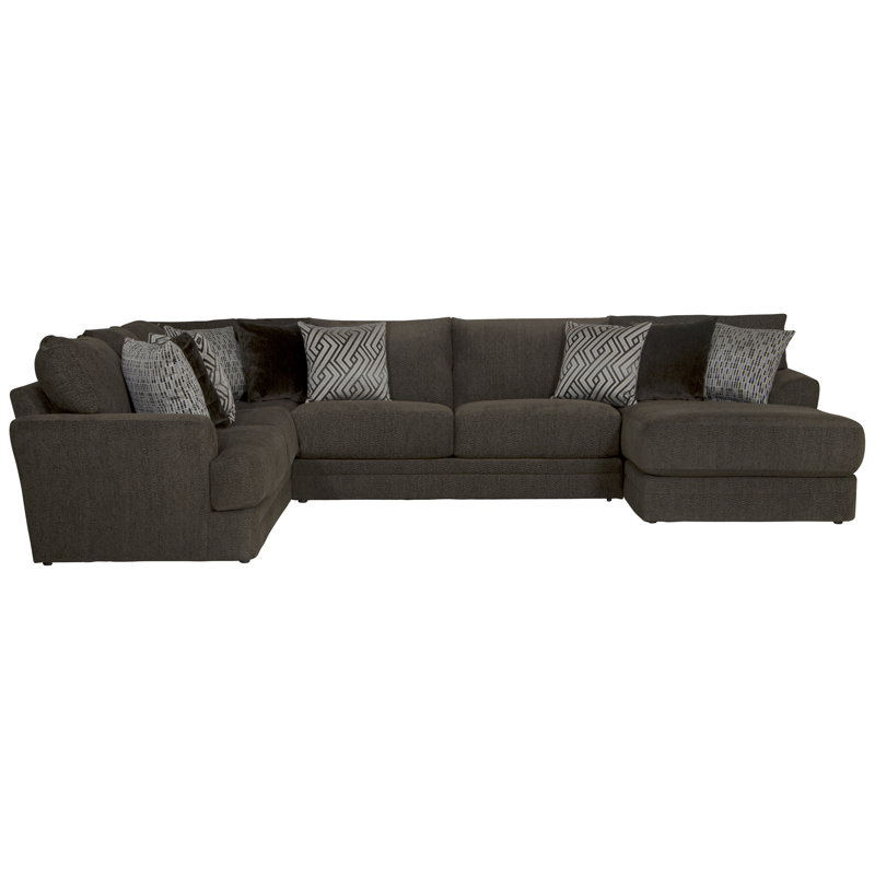 Michele 3 - Piece Upholstered Sectional with 9 Accent Pillows Included, Left Hand Facing