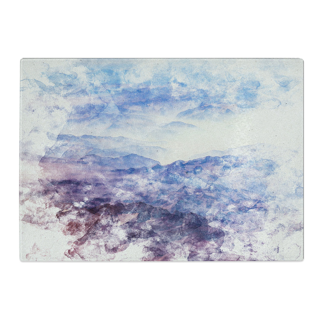 Tempered Glass Mountain Range Adventure Chopping Board