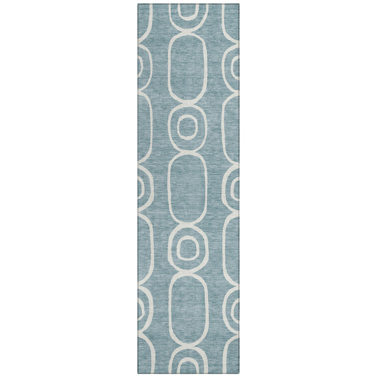 Machine Washable Indoor/Outdoor Bourkelands ACN2344 Geometric Rug