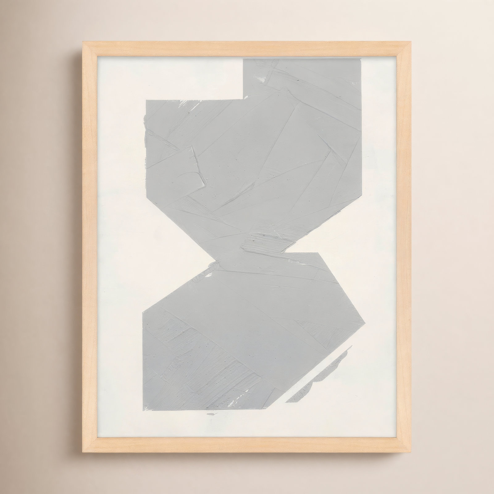 Equipoise "Greige II" Painting by Ivo Stoyanov, Cream, 20" W x 25" H