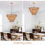 Lustre en rotin tissé à la main avec une conception de tambour à 6 lumières, luminaire de style campagnard Boho pour salle à manger, cuisine, salon, chambre à coucher, base E12-588406797