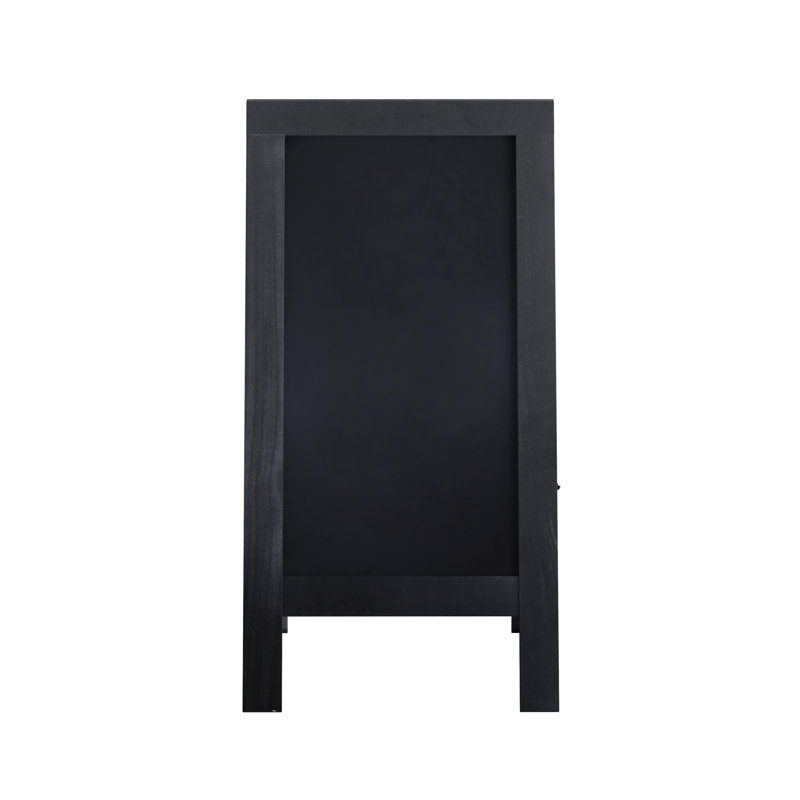 Canterbury 40" Black Pine A-Frame Magnetic Chalkboard Sign