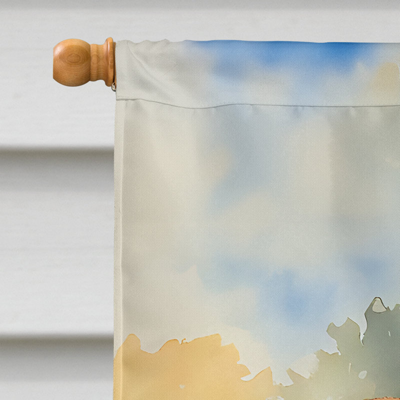 Drapeau du bison en bois