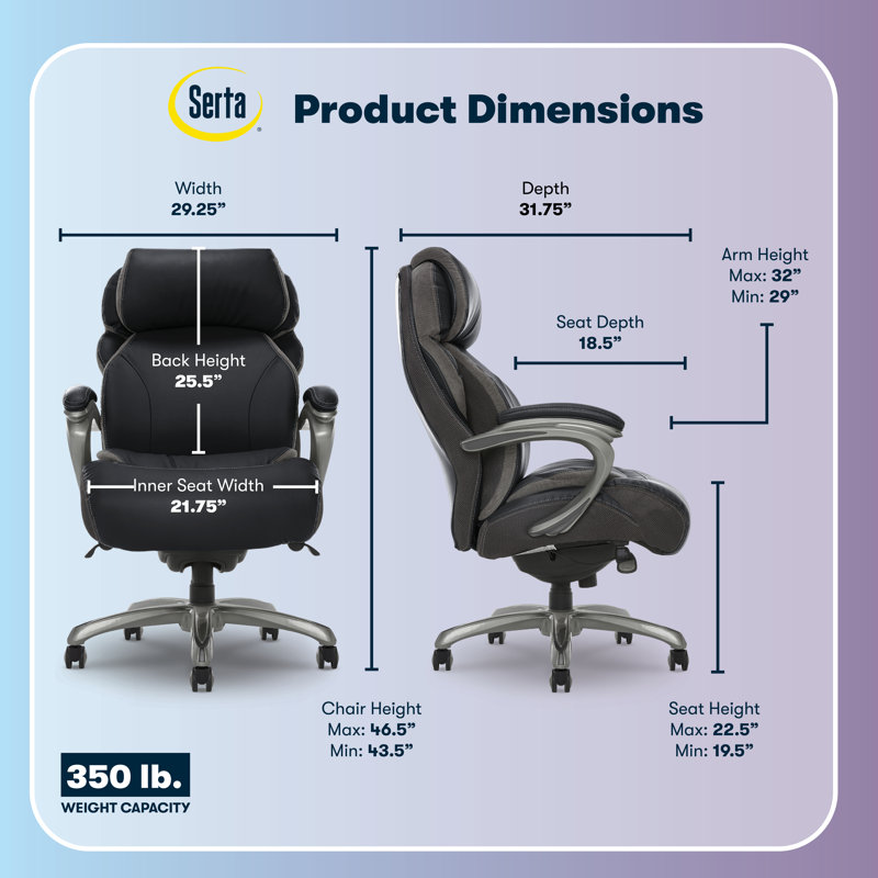 Fauteuil de direction Serta Jackson avec technologie Smart Layers ™