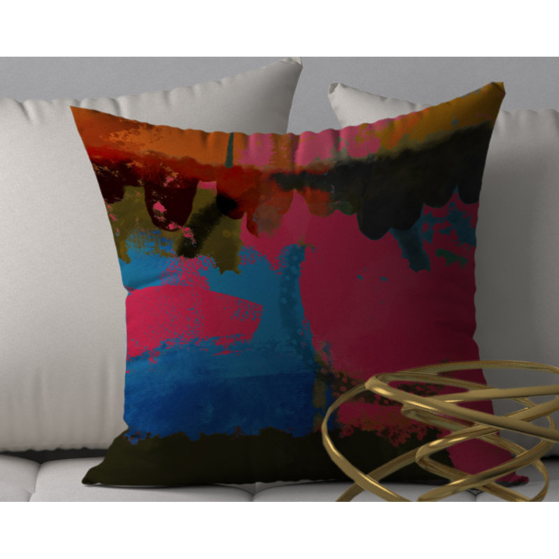 Housse de coussin carrée intéressante et décorative , 24" X 24"