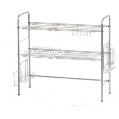 Adjustable Stainless Steel Two Tier Dish Rack