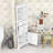 Triangle Bathroom Corner Cabinet with Adjustable Shelves, Triangle Drawers and Enclosed Storage-1437062273