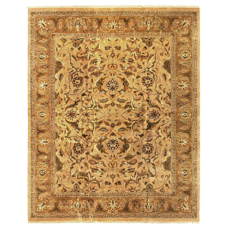 Polonaise Wool Floral Area Rug, Rectangle 9' x 10'
