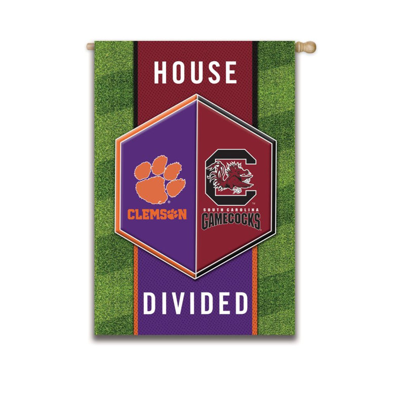 Polyester 44 x 28 po ncaa 2 côtés drapeau maison, Université Clemson/Université de Caroline du Sud