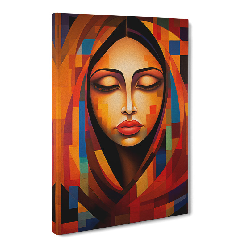 Indian Woman Orphism No.3 - Print, 50cm H x 35cm W x 3cm D