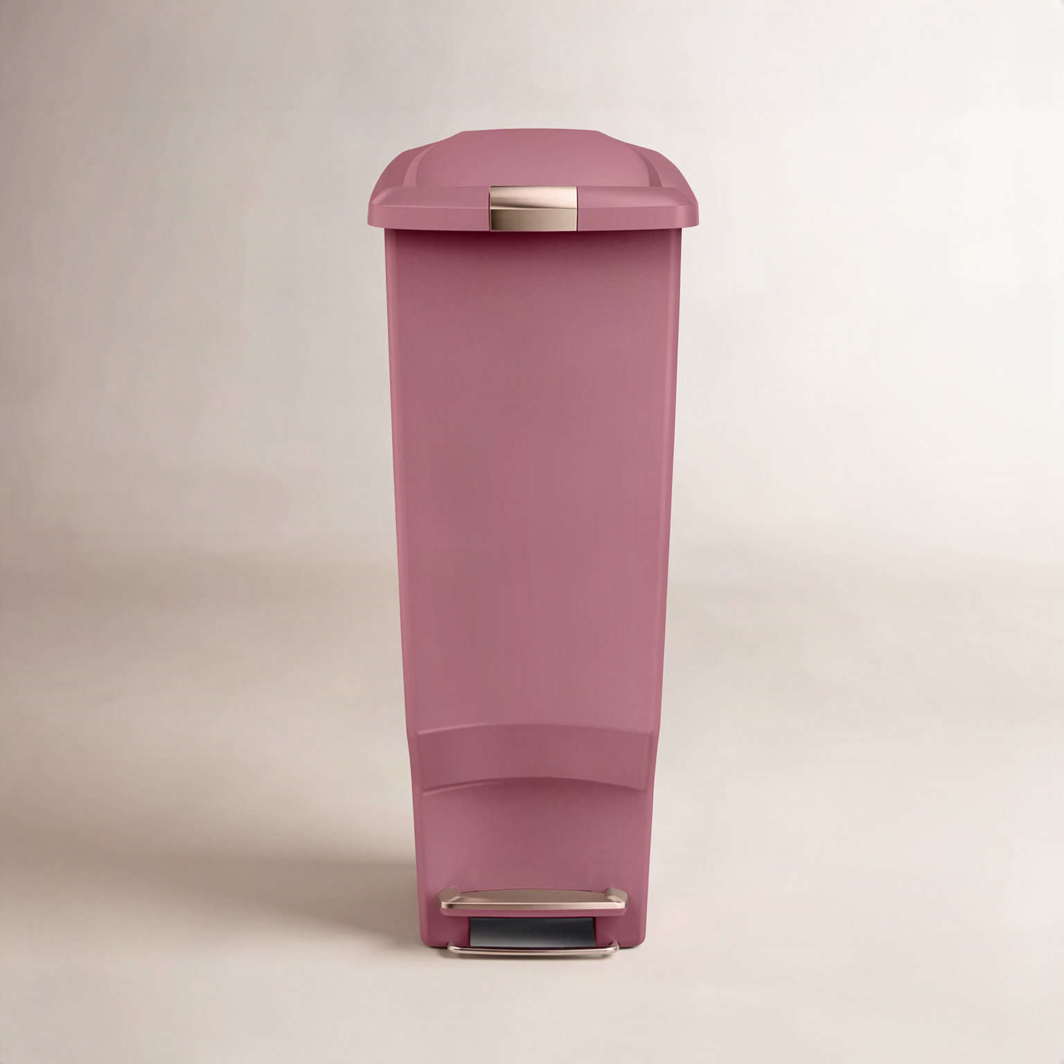 simplehuman 10.6gal Slim Step-On Can, Blush