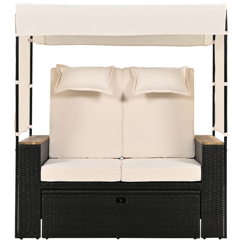 5 lits d'extérieur avec coussins en mousse confortables et structure en acier