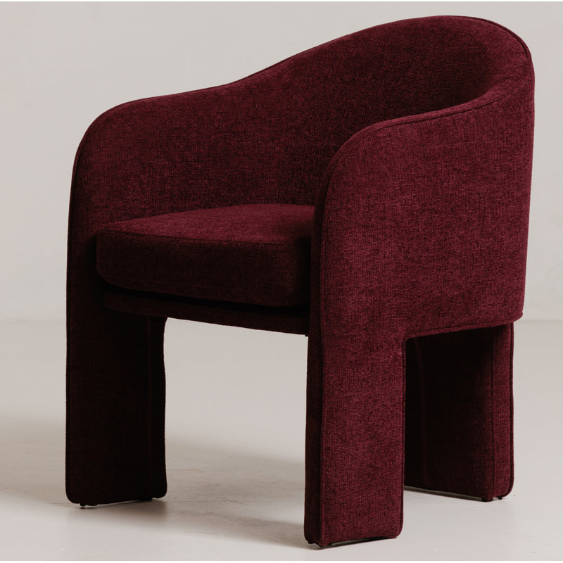 Clara Upholstered Arm Chair, Plum Performance