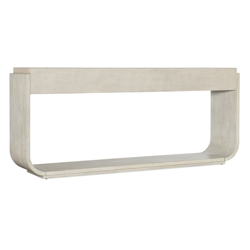 Serene Diamond 78'' Light Brown Wood and Metal Console Table