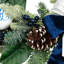 Frosted Pine With Blueberries Bows And Ornaments Christmas Wreath - 24" - Unlit