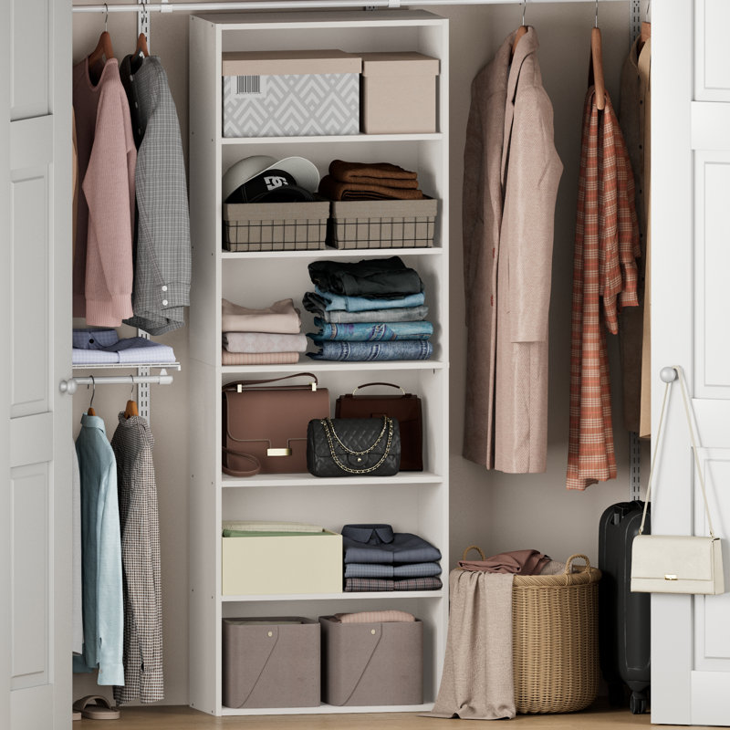 Organisateur de rangement pour garde-robe Traven, Blanc