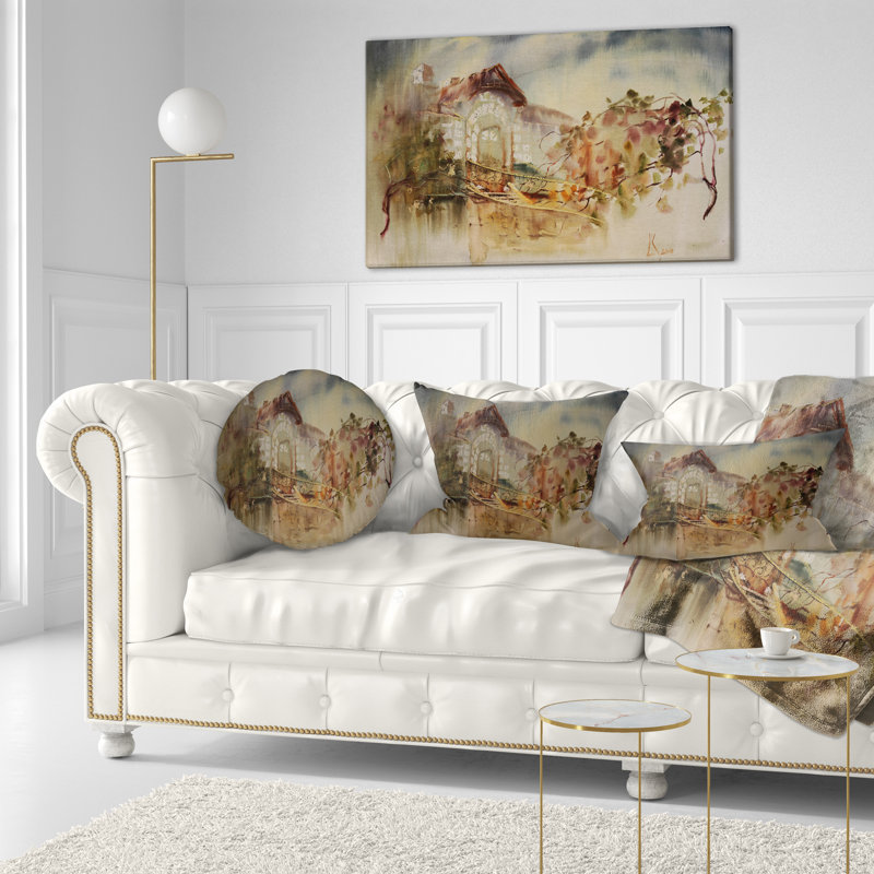  Coussin abstrait aquarelle