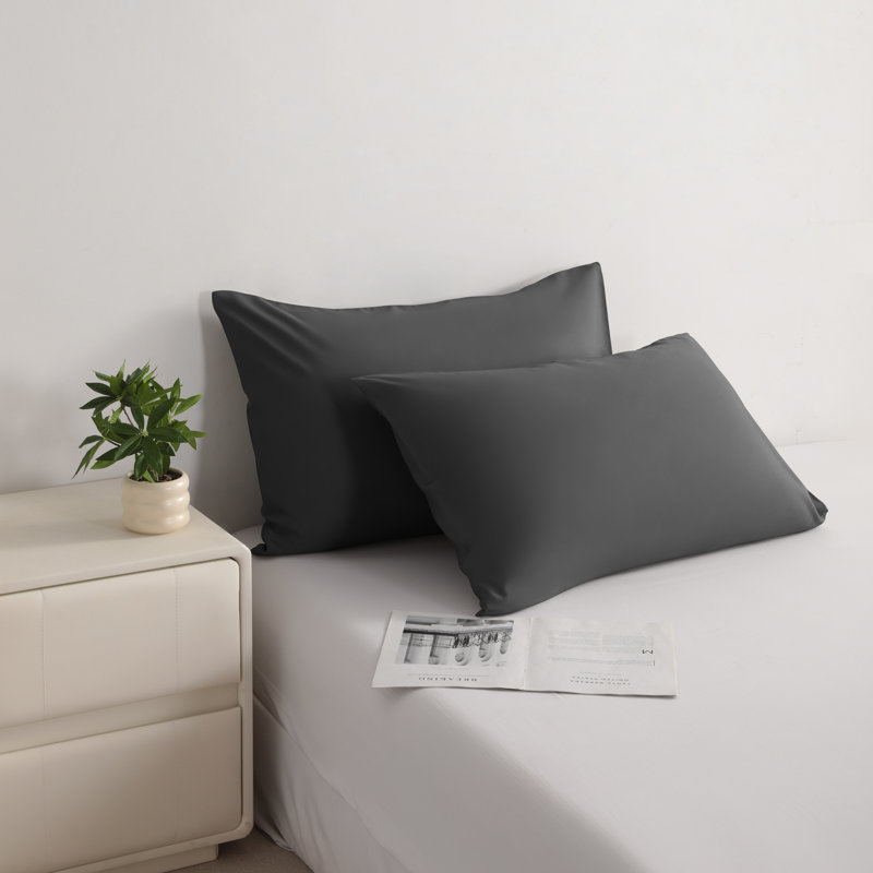 Taies d'oreiller en microfibre brossée avec fermeture à enveloppe, housses de coussin confortables toutes saisons, paquet de 2