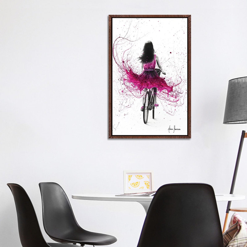 Quintessential Cycle by Ashvin Harrison - Print on Canvas, 101.6 cm H x 66.04 cm W, Classic Brown Wood Framed