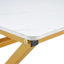 Table basse Rock Slab avec pieds en métal doré