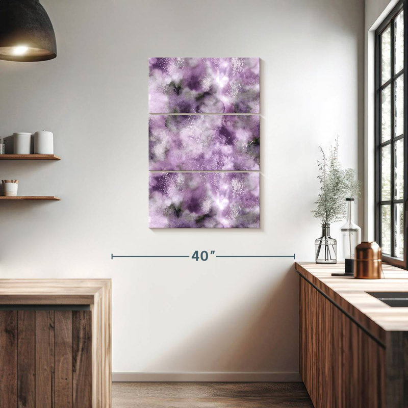 Avery marbre aquarelle très mauve Peri, H 38 po x l 24 po