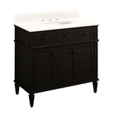 Elmdale 36" Freestanding Mahogany Single Basin Vanity  Oval Undermount Sink - 8" Faucet Holes