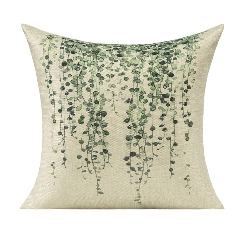 Searce Green Square Throw Pillow Cover
