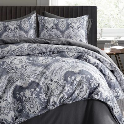 Venetian Damask Egyptian-Quality Cotton Sateen Duvet Cover