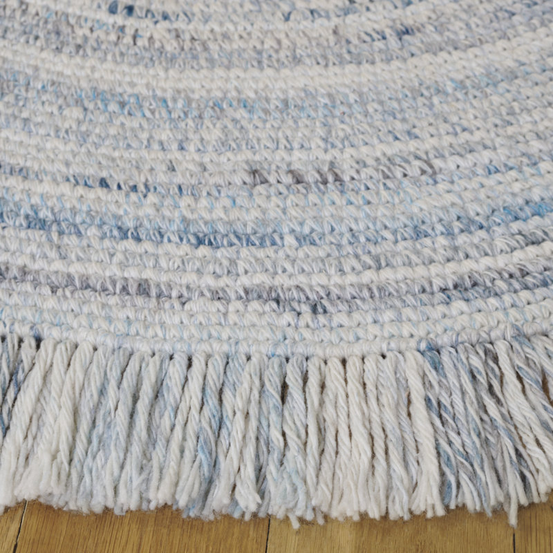 Tapis ivoire / bleu clair Renewal 402, Rond 5 pi