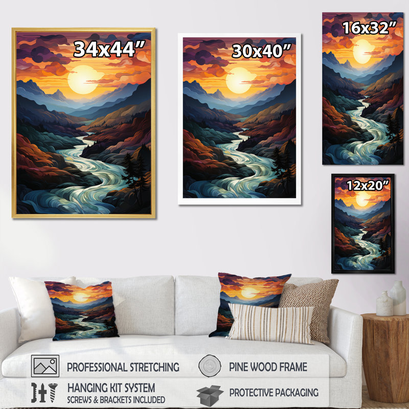 Palette majestueuse Barnali, Toile tendue, H 20 po x l 12 po x P 1 po