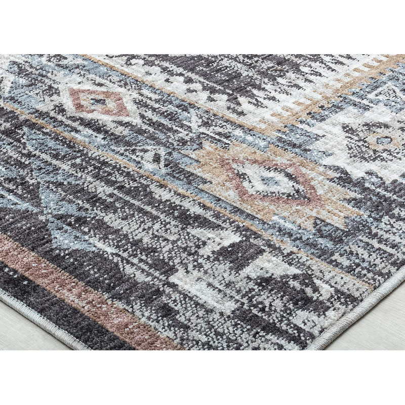 Tapis gris Celestia Tribal Baltic, Rectangle 2 pi 6 po x 4 pi