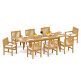 Devon Outdoor 9 - Piece Teak Dining Set