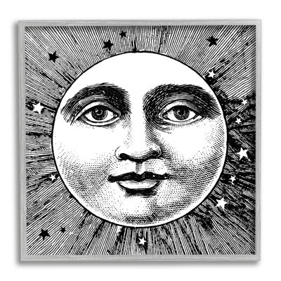 Az-285 - Lune et étoiles encadrées