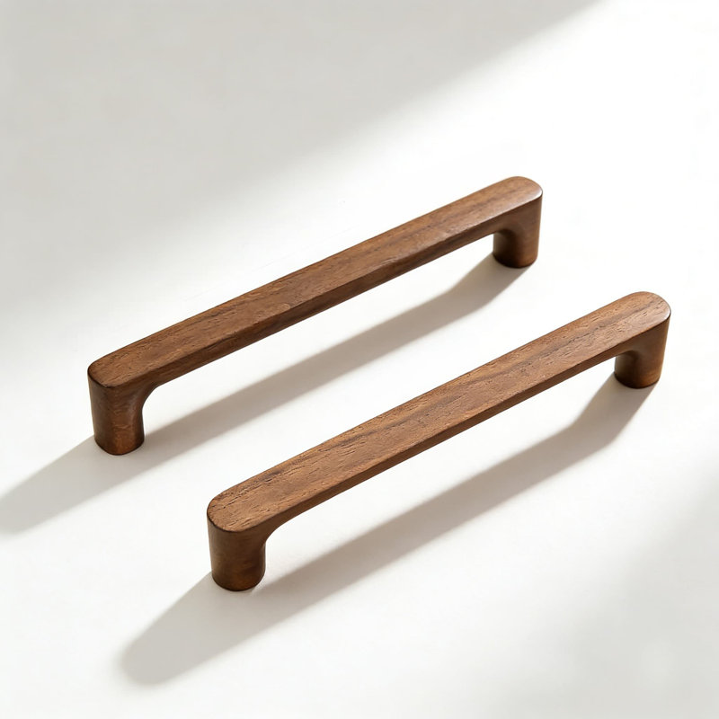 Natural Wood Cabinet Handles, Round Single Hole Drawer Pulls For Kitchen Cabinets And Wardrobes, Modern Minimalist Design With Smooth Finish