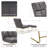 Endri Accent Chair with Ottoman, Lounge Chair with Metal Leg-2060185597