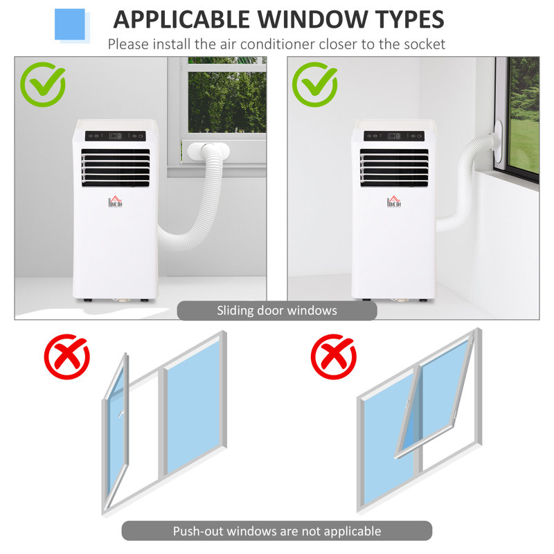 HomCom 8000 BTU Portable Air Conditioner for 344 Square Feet with Remote Included