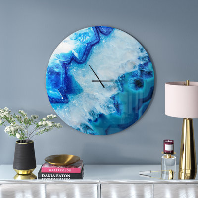 Geode Slice Macro - Modern wall clock